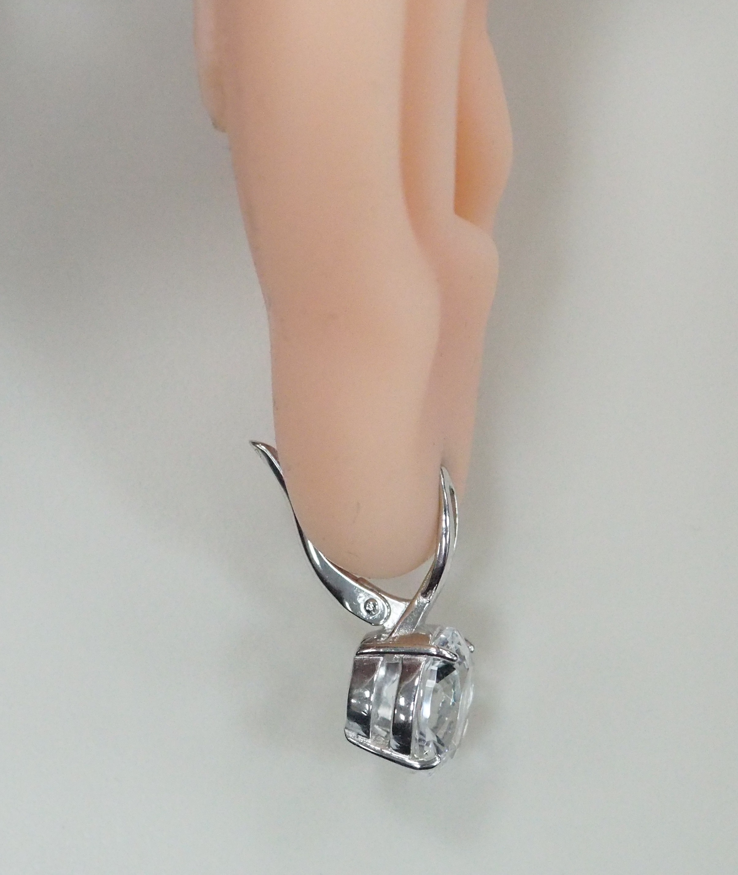 Серебряные серьги с горным хрусталем